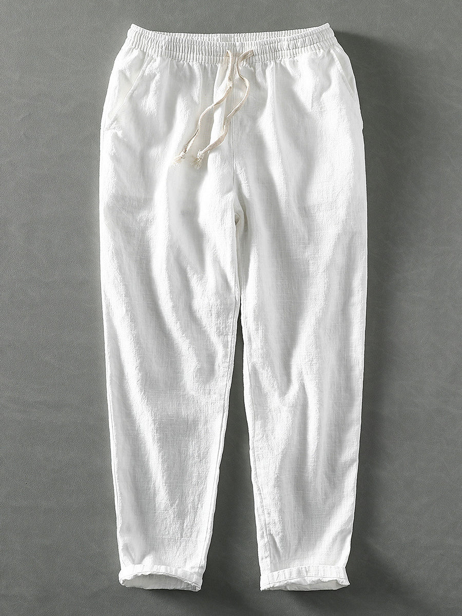 Adrián | Pantalones holgados de lino