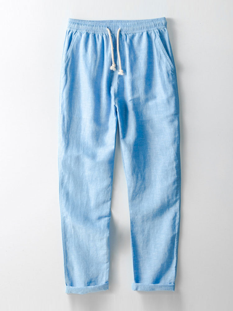 Chema | Pantalones de lino de pierna recta