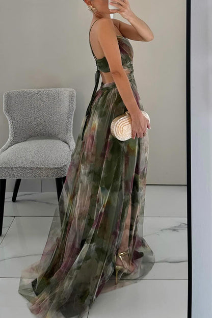 GISELLE | Vestido maxi de chiffón