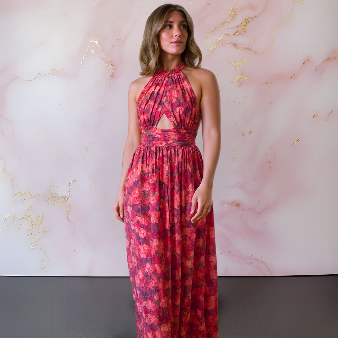 Vera | Vestido elegante con estampado flora