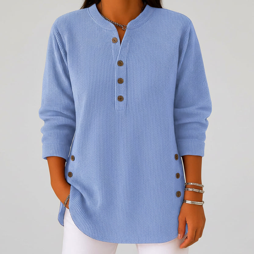 Luna | Sudadera de cuello redondo de punto holgado para mujer