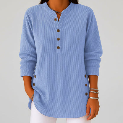 Luna | Sudadera de cuello redondo de punto holgado para mujer