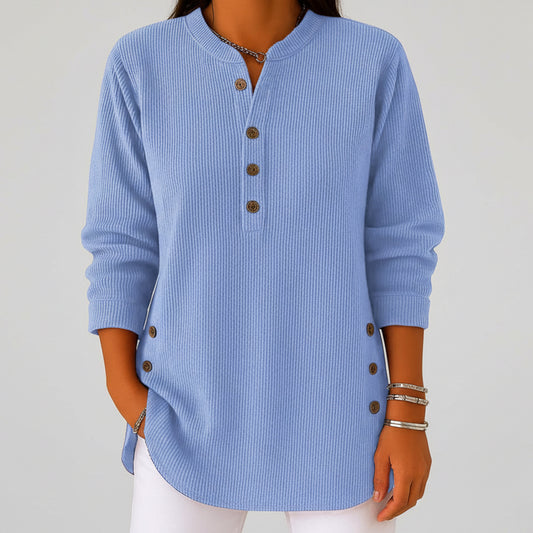 Luna | Sudadera de cuello redondo de punto holgado para mujer