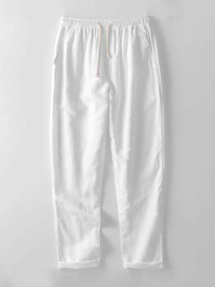 Chema | Pantalones de lino de pierna recta