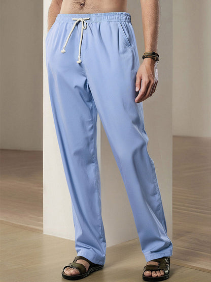 Chema | Pantalones de lino de pierna recta