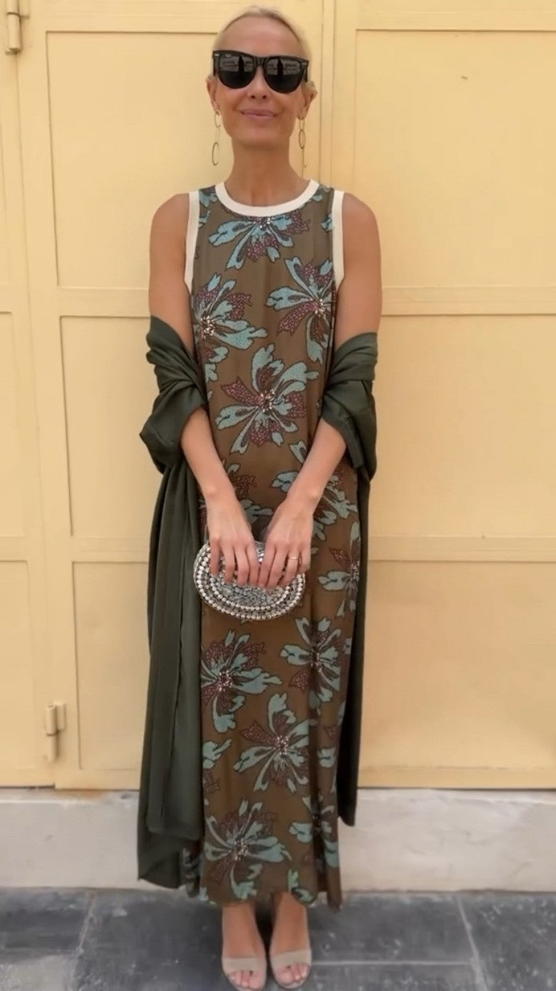 Triana | Elegante vestido largo con chal a juego