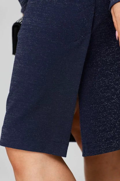 Loredana | Vestido negro elegante con mangas de chifón