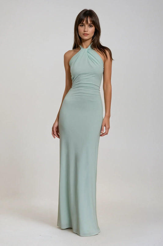 JANA | Vestido maxi con escote halter
