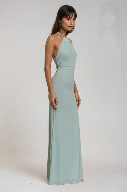 JANA | Vestido maxi con escote halter