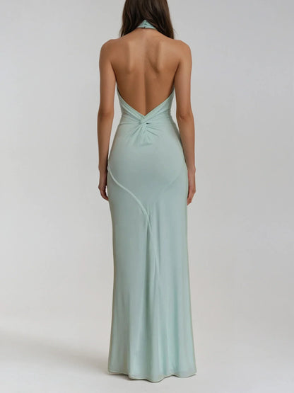 JANA | Vestido maxi con escote halter