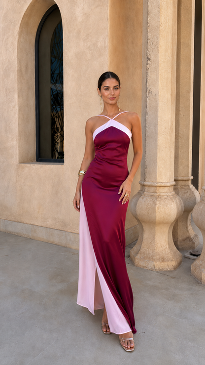 Vestido Oasis en burdeos