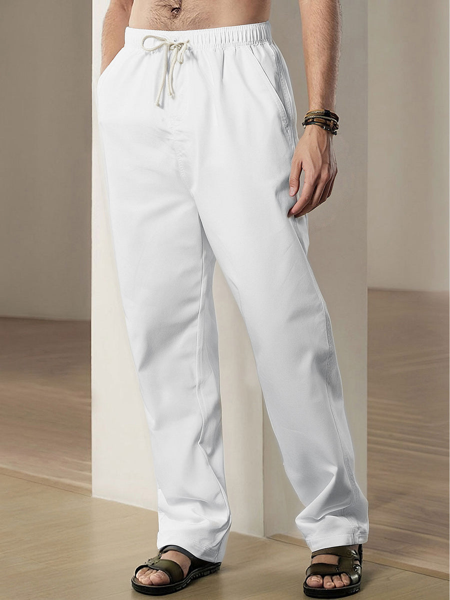 Chema | Pantalones de lino de pierna recta