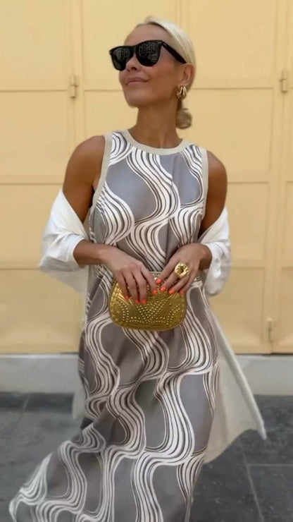 Altamira | Elegante vestido largo con chal a juego