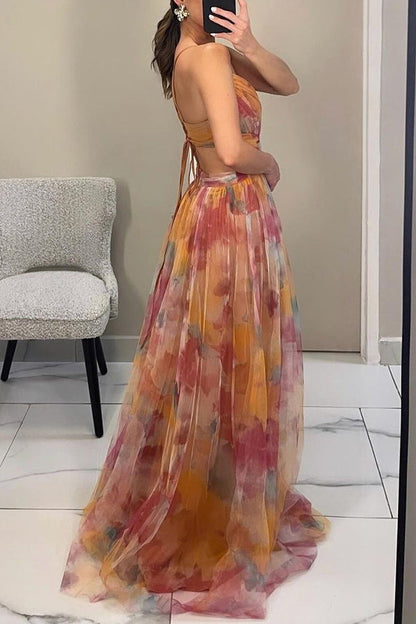 GISELLE | Vestido maxi de chiffón
