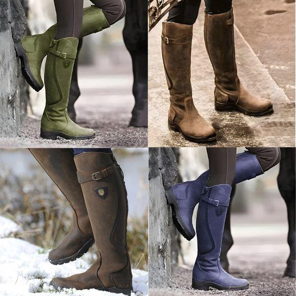 Lavinia | Botas de equitación de cuero impermeable