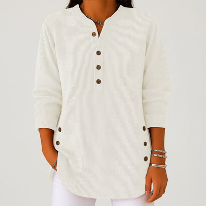 Luna | Sudadera de cuello redondo de punto holgado para mujer