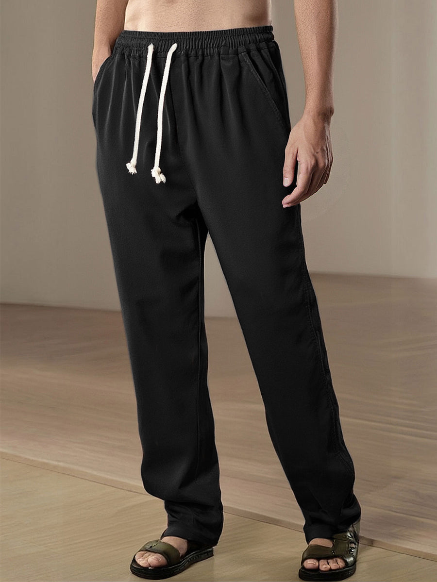 Chema | Pantalones de lino de pierna recta