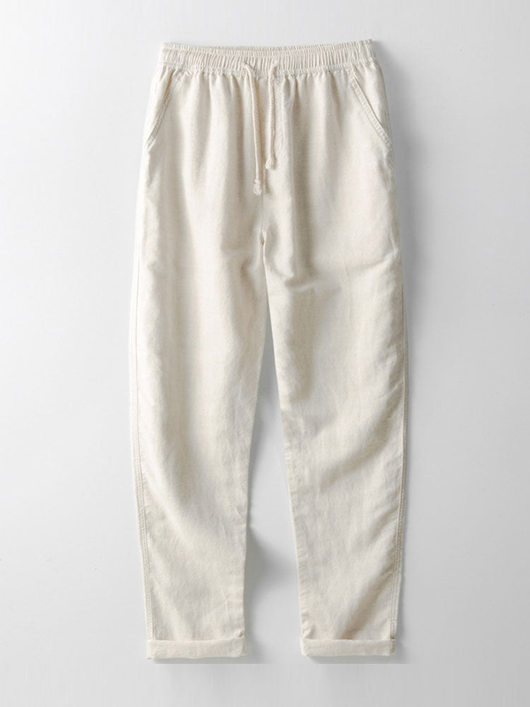 Chema | Pantalones de lino de pierna recta