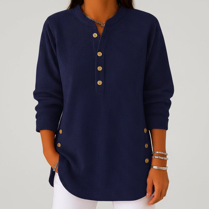 Luna | Sudadera de cuello redondo de punto holgado para mujer