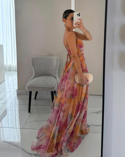 GISELLE | Vestido maxi de chiffón