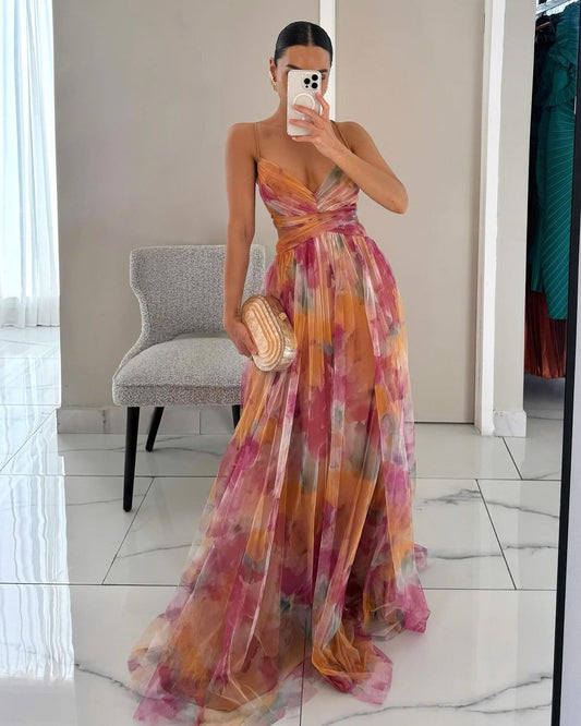 GISELLE | Vestido maxi de chiffón