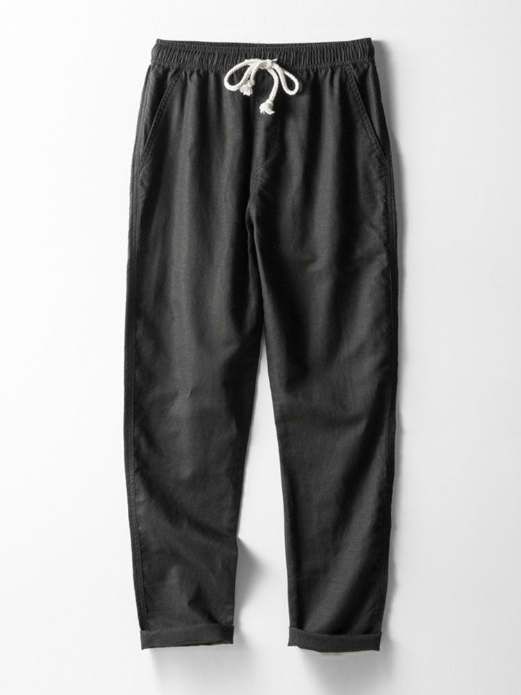 Chema | Pantalones de lino de pierna recta