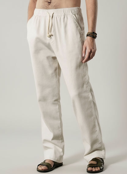 Chema | Pantalones de lino de pierna recta