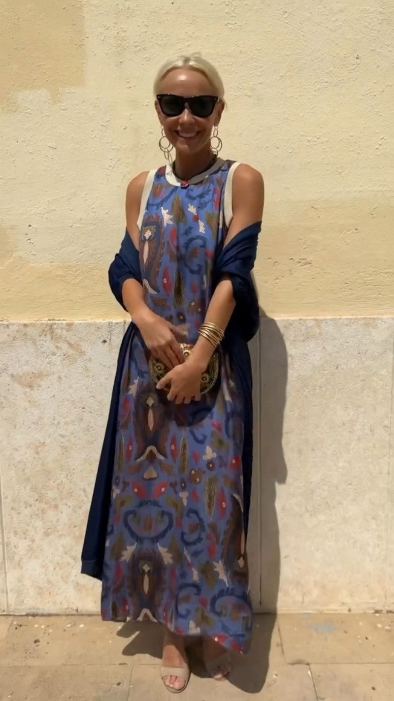 Artemisa | Elegante vestido largo con chal a juego