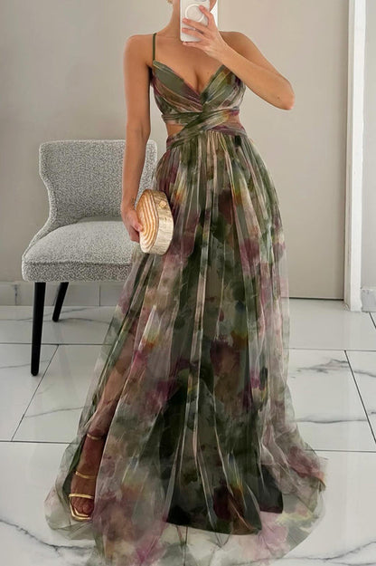 GISELLE | Vestido maxi de chiffón