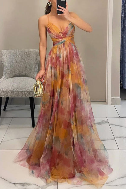 GISELLE | Vestido maxi de chiffón