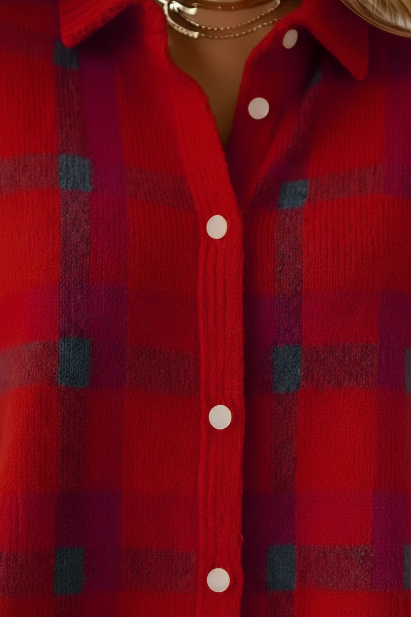 Anna™ | Cárdigan de punto suave a cuadros