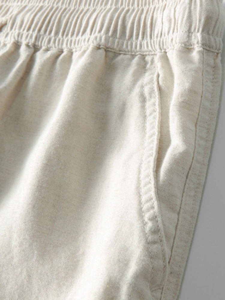 Chema | Pantalones de lino de pierna recta
