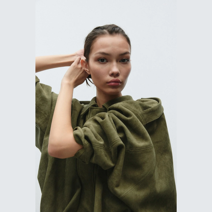 Puchi | Chaqueta Bomber Vintage Efecto Ante - ZARA