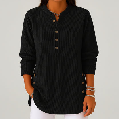 Luna | Sudadera de cuello redondo de punto holgado para mujer