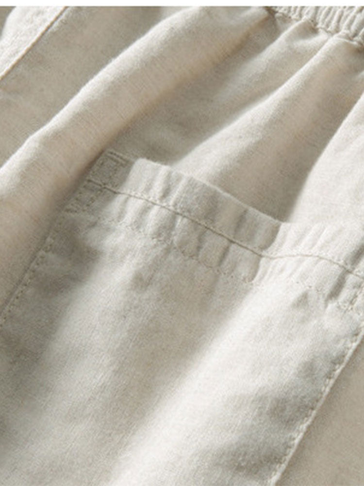 Chema | Pantalones de lino de pierna recta