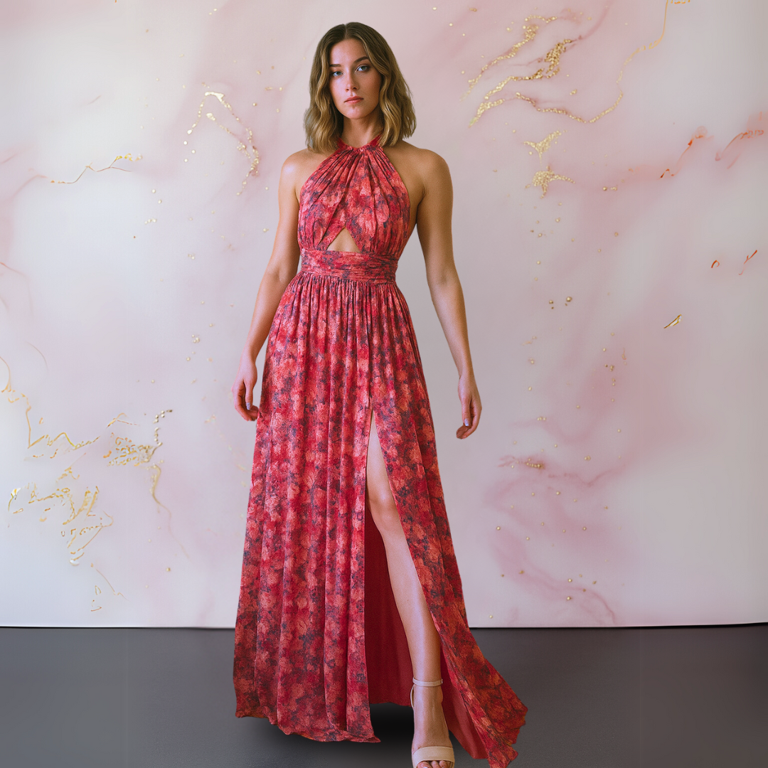 Vera | Vestido elegante con estampado flora