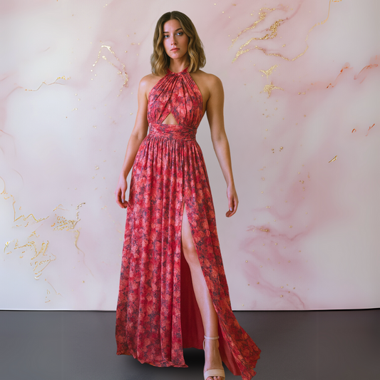 Vera | Vestido elegante con estampado flora