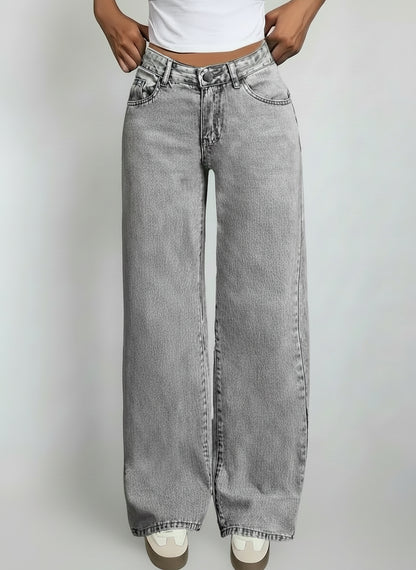 Celia - Pantalones Anchos de Cintura Alta