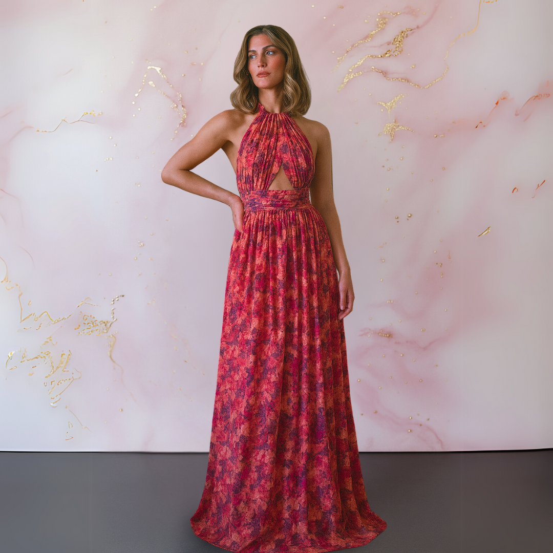 Vera | Vestido elegante con estampado flora