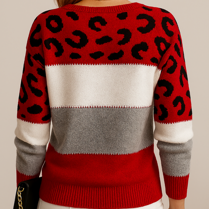 Charlene | Suéter casual con estampado de leopardo
