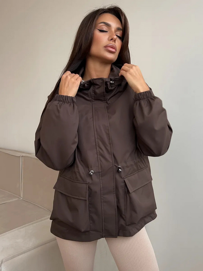 Sofía | chaqueta impermeable con capucha ajustable