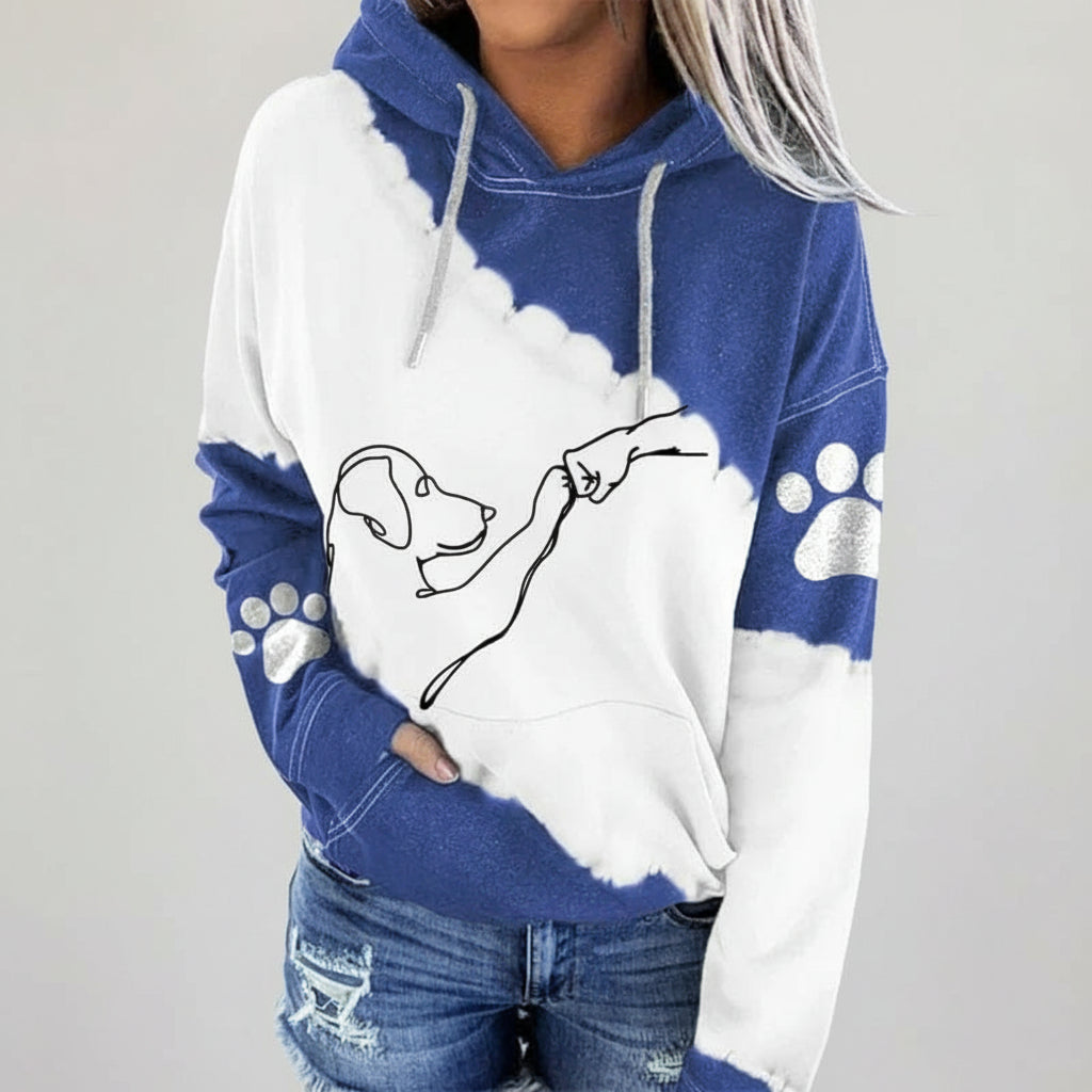 Dominga | Sudadera con capucha casual y moderna con estampado digital