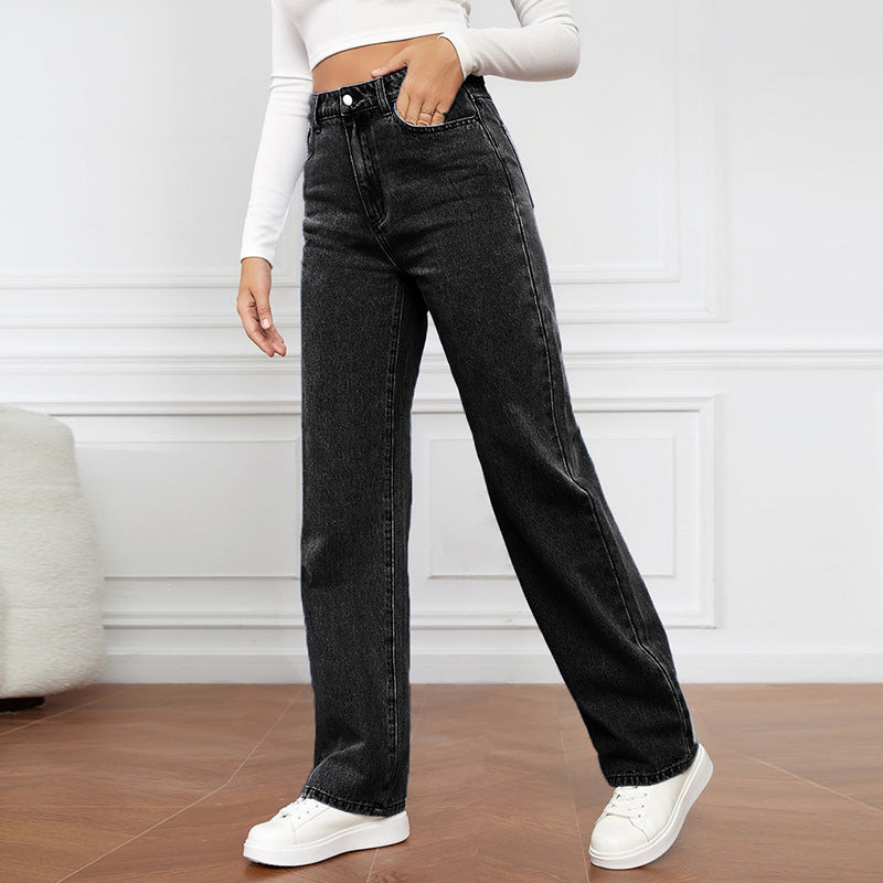 Selina - Jeans Straight de Cintura Alta