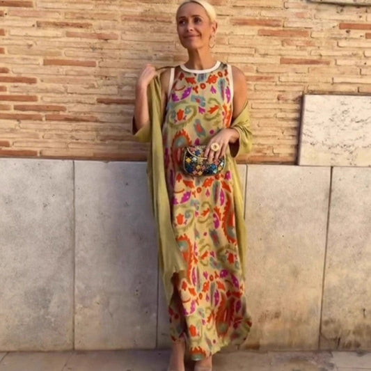 Martha | Vestido fluido con estola