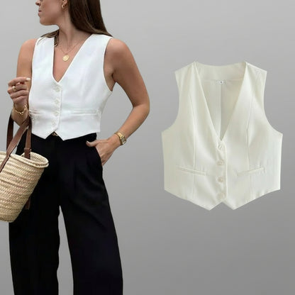 TRAF | Chaleco corto para mujer