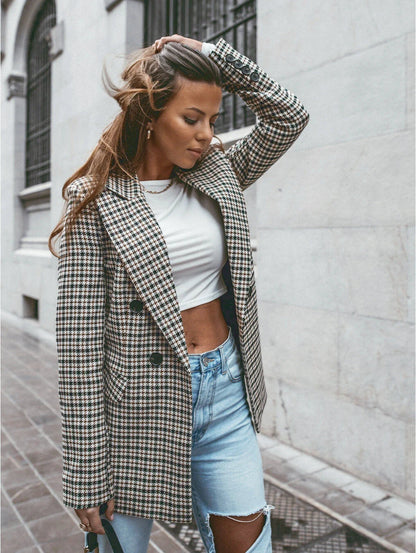 Querida | Chaqueta blazer a cuadros