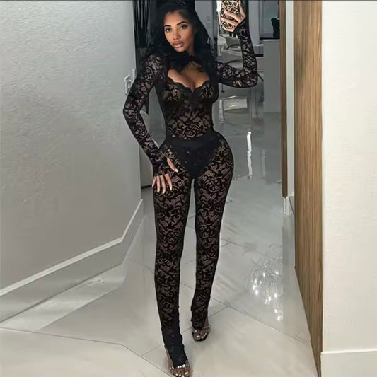 Lucía | Conjunto Sexy de Encaje Transparente