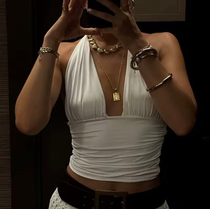 Rocío | Top Corto de Espalda Abierta para Mujer