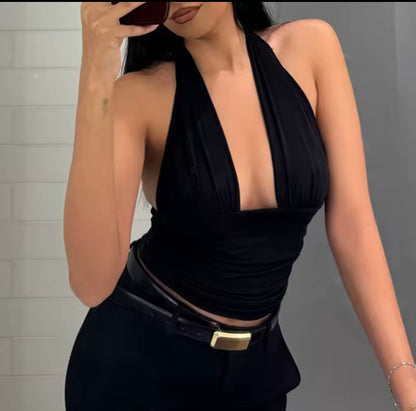 Rocío | Top Corto de Espalda Abierta para Mujer