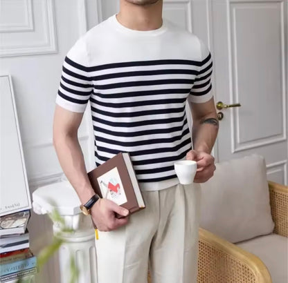 Hugo | Camiseta de Hombre a Rayas Estilo Británico